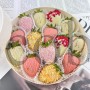 Клубничный набор "Любимой" в круглой коробке